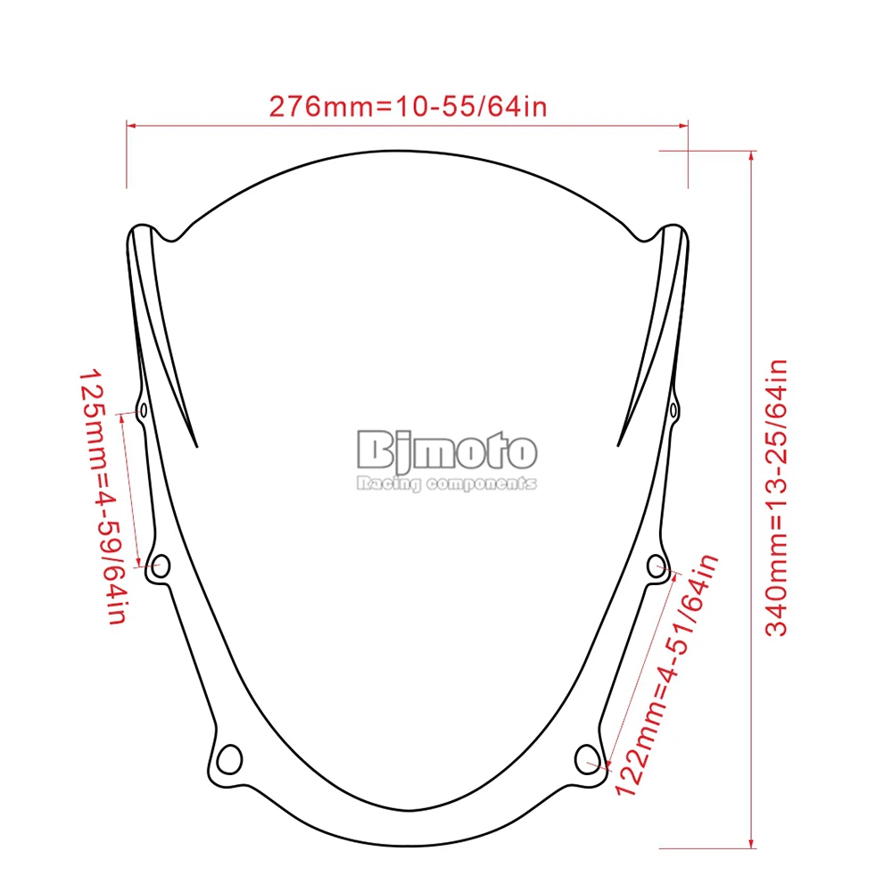 BJMOTO мотоцикл ветровое стекло GSXR 125 аксессуары для Suzuki GSXR125- ветровые дефлекторы