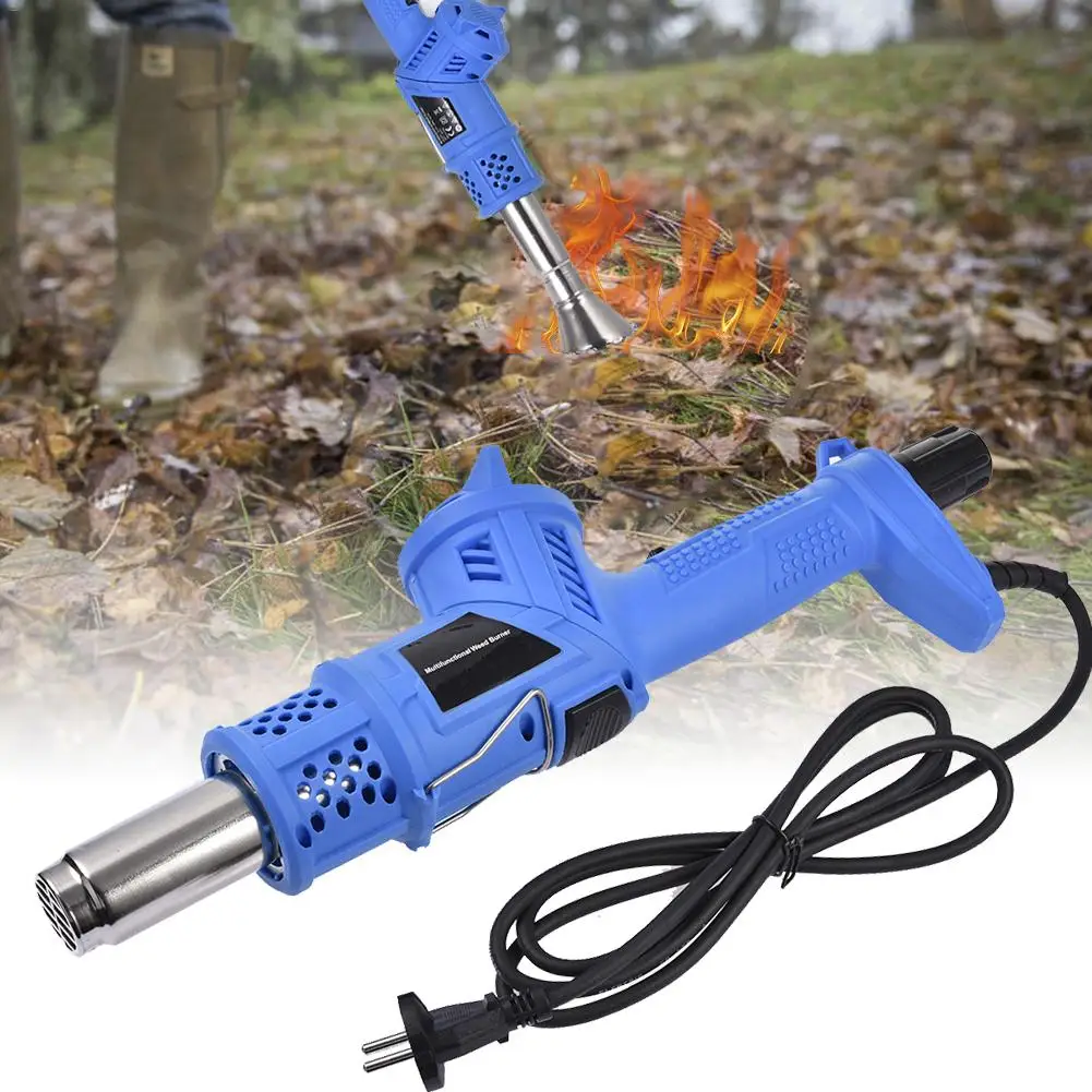 

3-in-1 Function Weeder No Gas and Chemical Weed Burner 2000W Garden Tools with 1.8M Cable 5 Nozzles #40