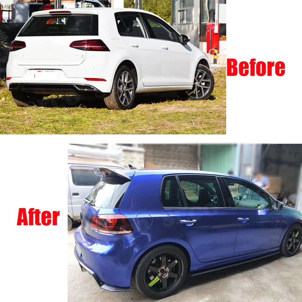 Карбоновое волокно/FRP задний спойлер на крышу оконные крылья для Volkswagen VW Golf 6 MK6 VI GTI R20 2010-2013 OS стиль спойлер