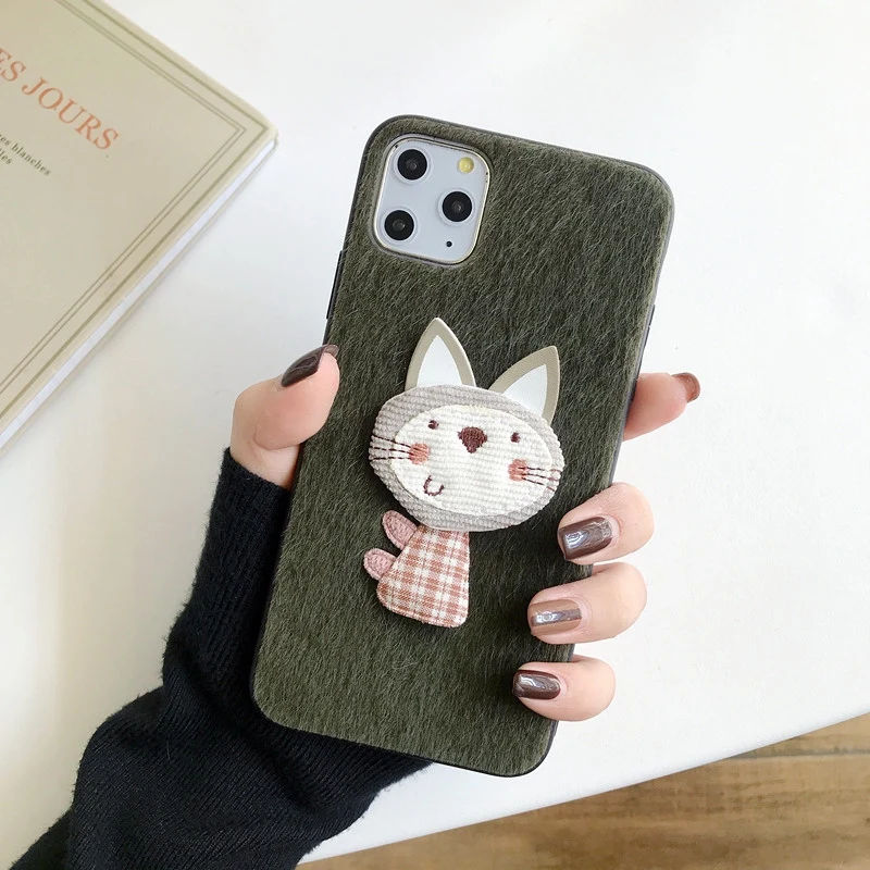 Чехол для OPPO A83 A1 A3S A5 A5S A7 Reno Realme X K3 популярный модный плюшевый чехол с милым котом
