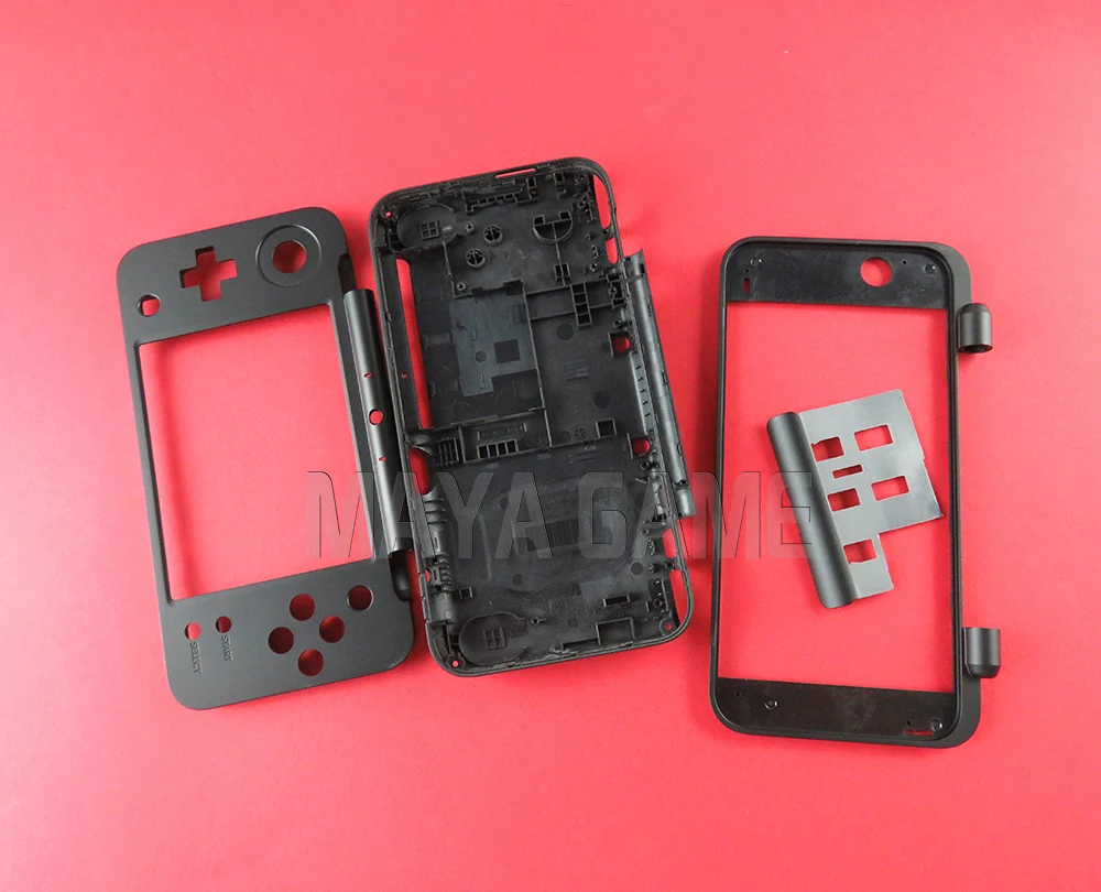 10 комплектов для новых 2DS XL LL для новых 2DS LL Белый пластиковый корпус Корпус чехол сменная часть набор пластин - Цвет: black