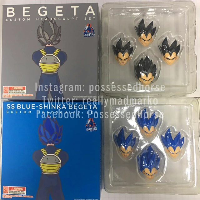 Demoniacal Fit - SS Blue Evolution headsculpt set for SHF Vegeta New Goku