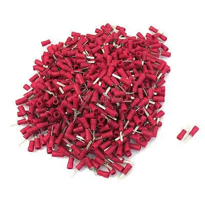

1000 Pcs 22-16 AWG Red PVC Sleeve Insulated Pin Terminals Connector