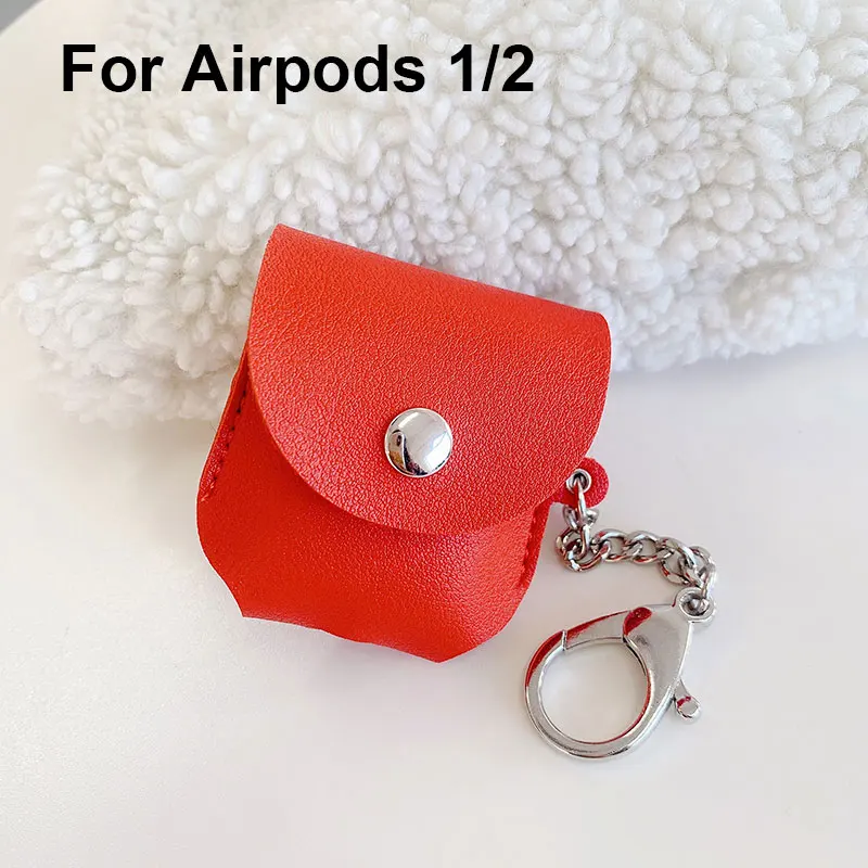 Кожаный чехол для Apple Airpods Pro 3 2 1 Air Pods Airpod Pro, противоударный защитный чехол, милые наушники, аксессуары для наушников - Цвет: For Airpods 1 and 2