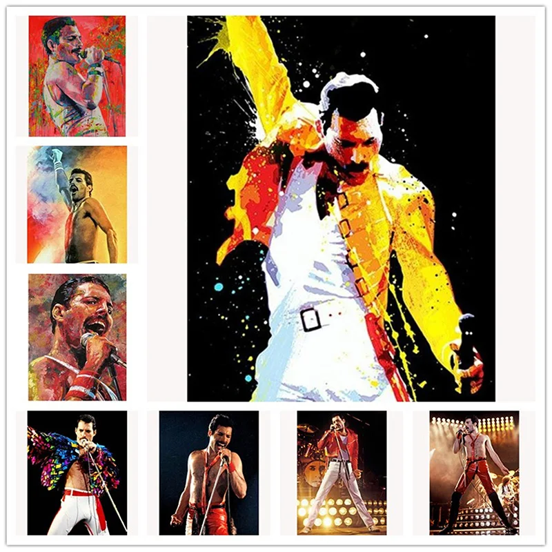 

5D DIY Diamond Painting Queen Band Freddie Mercury Diamond Embroidery Rhinestones Pictures Full Diamond Mosaic Decoration gift