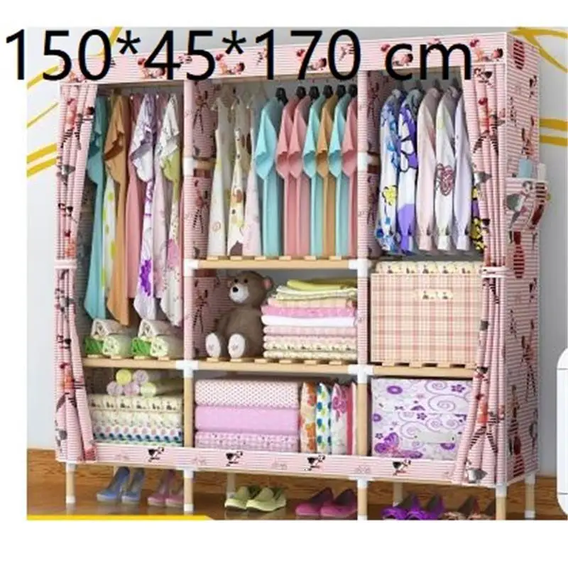 Tela Yatak Odasi Mobile Armario Almacenamiento Meuble De Range Closet Mueble мебель для спальни Guarda Roupa гардероб - Цвет: Version U