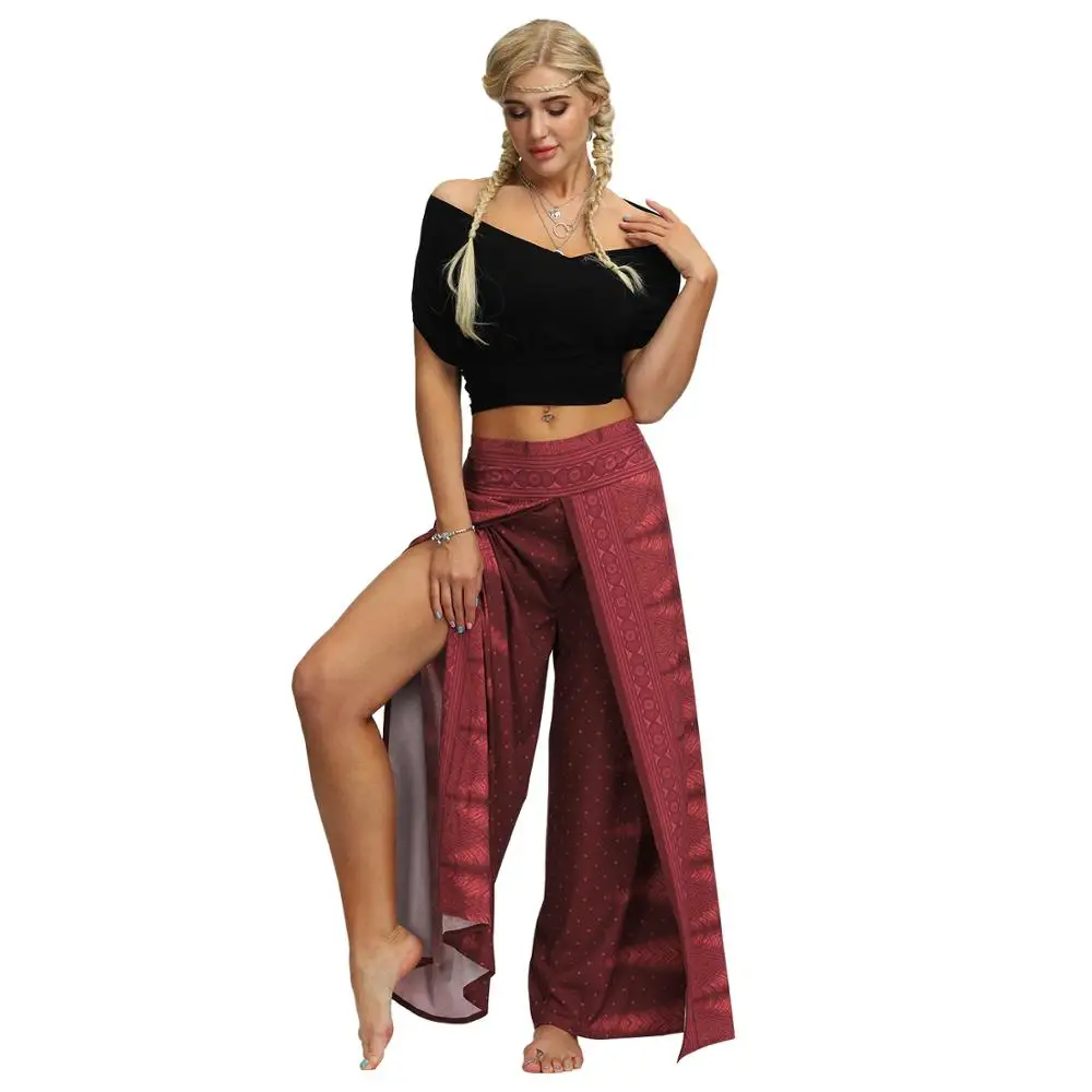 

Raibaallu thailand Bohemia hot national style digital print high-waisted leg wide leg pants casual large yoga pants female
