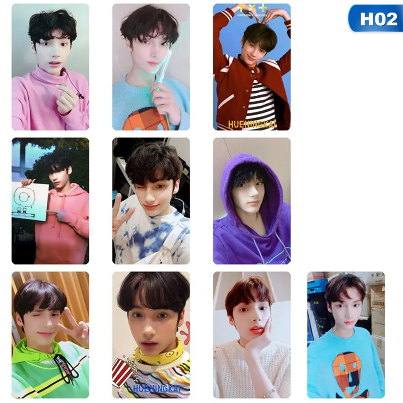 10 шт./компл. TXT членов карты с кристаллами стикер Soobin Beomgyu Selfie фото Stikcy карты завтра X вместе стикер для фотостудии - Цвет: H02