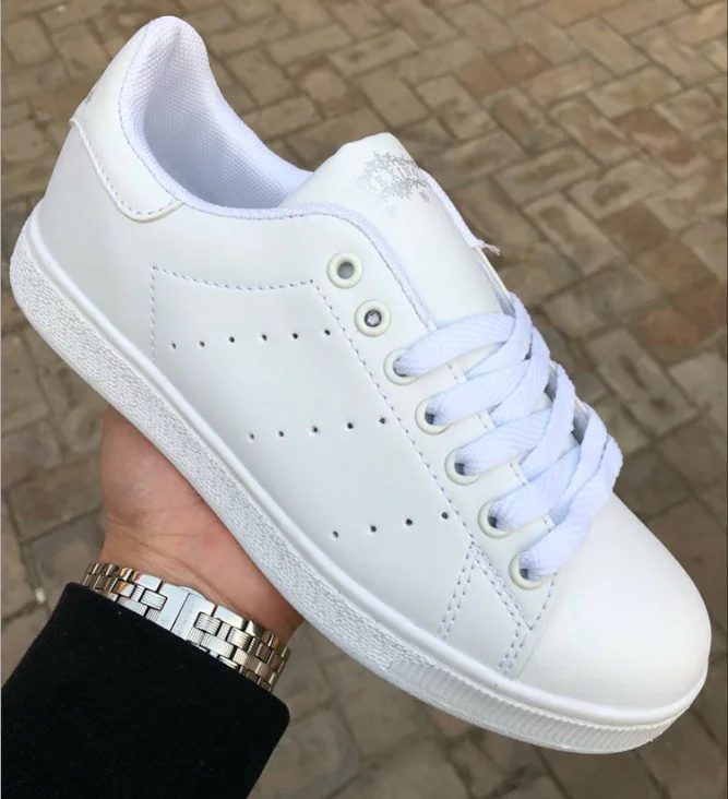 Белый New Fashion Women Men Loafers Vulcanize Shoes Lightweight wearable Sneakers Ladies Slip on Breathable Shallow Casual Shoes - Цвет: Белый