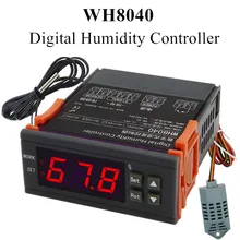 Wh8040 controlador de controle de umidade do ar controlador digital refrigerador casa refrigerador higrômetro interruptor de controle 12v 24v ac 220v