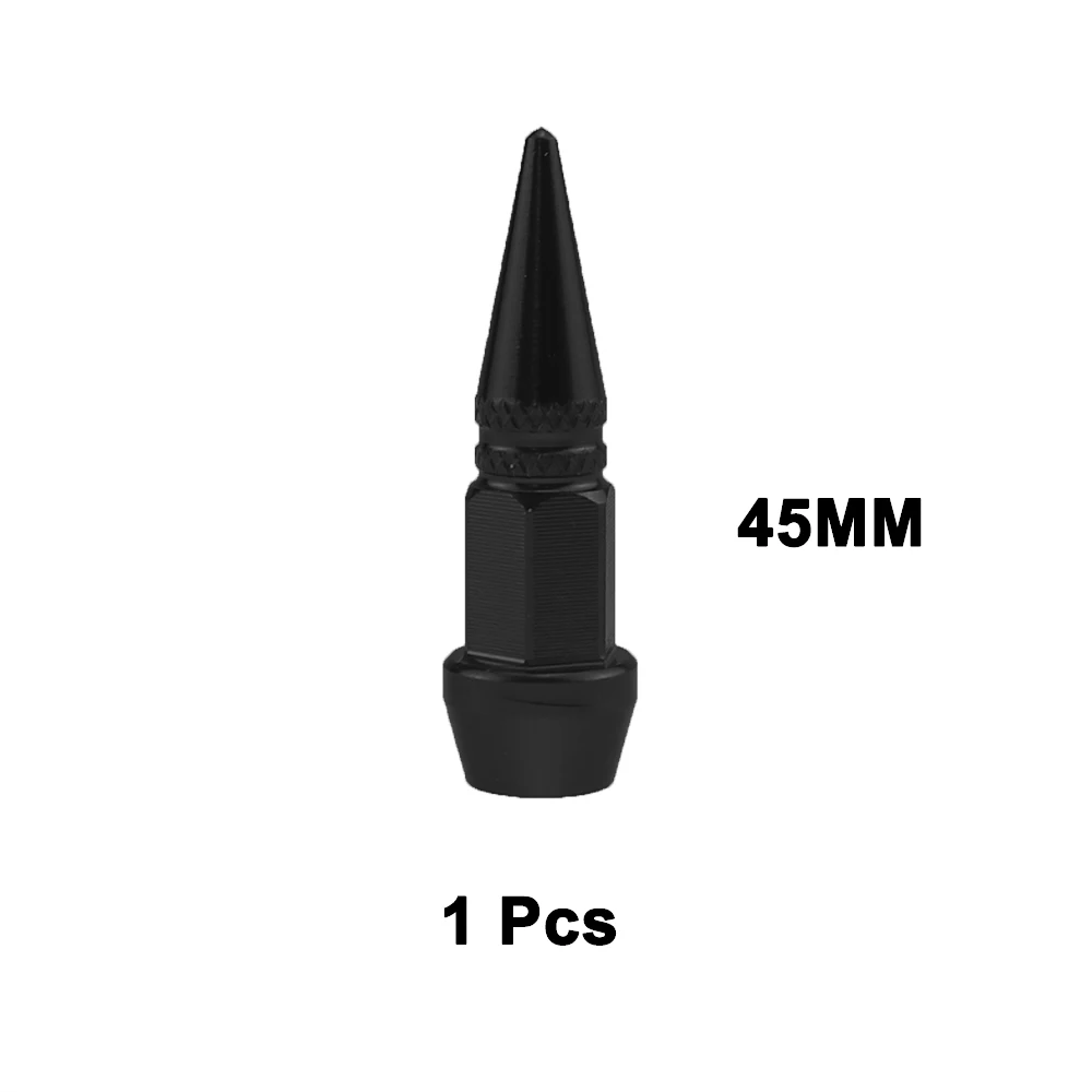 45mm Black 1pcs 1 шт. Универсальный Алюминий сплава для автомобилей и мотоциклов Автомобильный велосипед Спайк Форма пыле шин колесо, Шпиндельный колпачки стайлинга автомобилей Тюнинг - Цвет: 45mm Black 1pcs