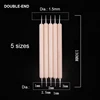 5 Pcs Point Drill Creasing Pen Clay Modeling Tool Spiral Double Head Art Dotting Pottery Tools DIY Ball Styluses Tools 4