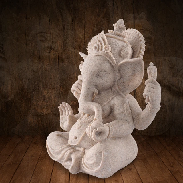 Strongwell Sandstone Elephant God Buddha Statue Lord Ganesha Sculptures