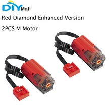 

2pcs Enhanced Red Diamond M Motor Compatible With Legoeds Power Functions MOC Parts Building Blocks