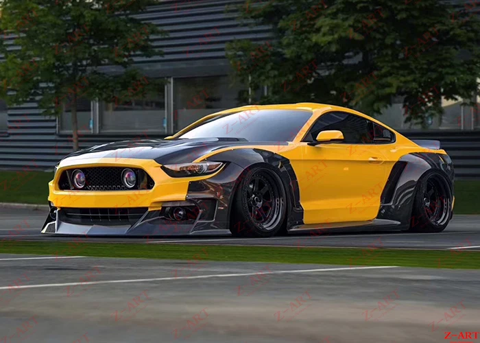Z-ART для Ford Mustang широкий обвес для Mustang тюнинг обвес для Mustang широкий аэродинамический комплект для Mustang