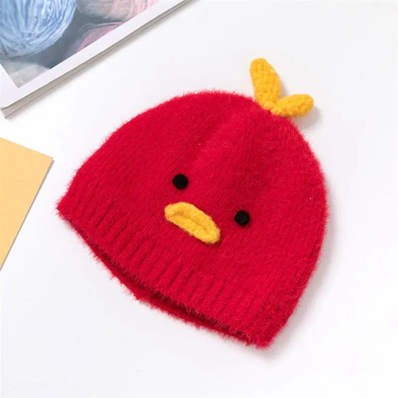 Новинка года; Утепленные зимние трикотажные изделия happy chicken; Теплая Лыжная Шапочка; шапочка для детей; для мальчиков и девочек; 38