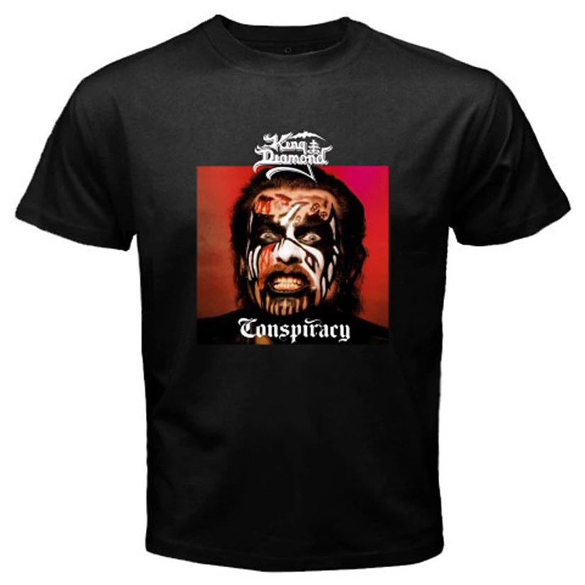 New King Diamond Conspiracy Metal Rock Band Men'S Black T-Shirt Size S To 3Xl Funny Design Tee Shirt |
