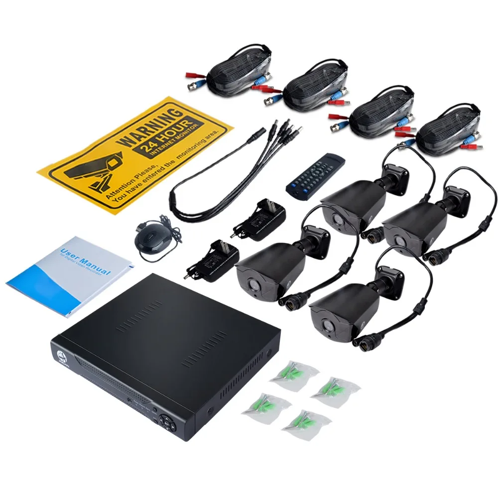 8CH DVR CCTV система HD-TVI DVR комплект 4CH 1080p камера для домашней безопасности Водонепроницаемая наружная камера ночного видения комплект видеонаблюдения