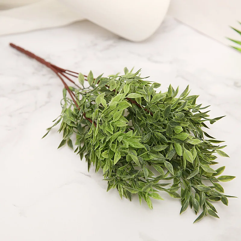 Искусственное растение зеленая трава пластиковый лист штаны искусственный