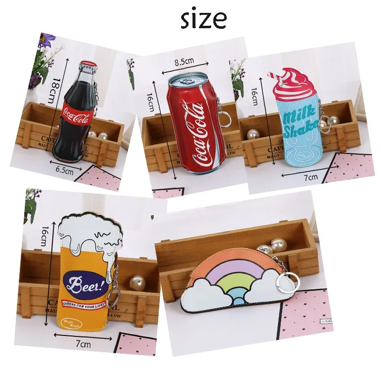 20 шт., Детский кошелек Cola beer на молнии, милые сумки на хранение с героями мультфильмов, Подвесные Подарки на день рождения для возврата