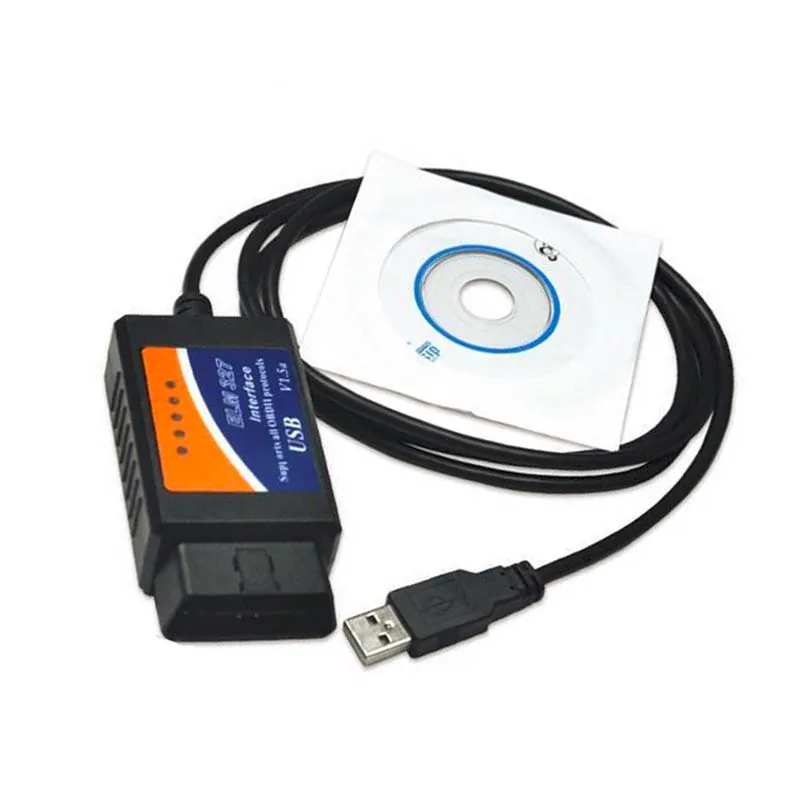 Автомобильный диагностический интерфейс ELM327 USB V1.5 OBD2 сканер ELM 327 в 1 5 OBDII