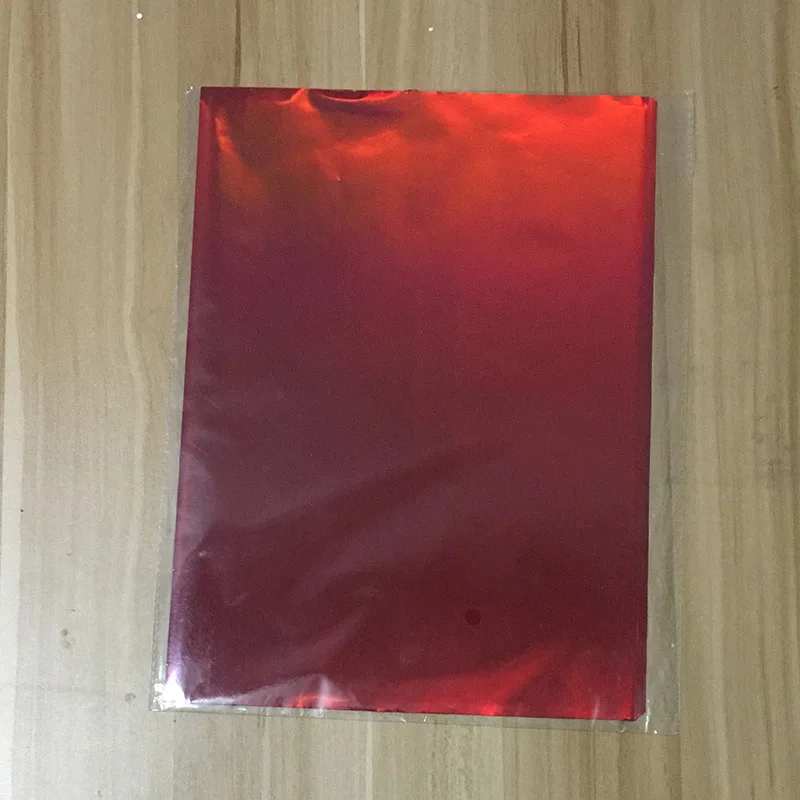 Laser Red 50 шт. A4 Золото Серебро Красный горячего тиснения фольги бумажный ламинатор ламинирование передачи на элегантность лазерный принтер крафт бумага 20x29 см - Цвет: Laser Red