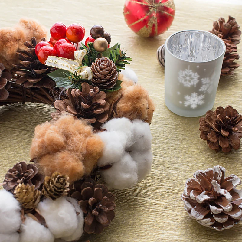 1-10pcs Natural Pine Nuts Fruit Dried Artificial Flower Pineapple Cones for Christmas DIY Garland Wreath Wedding Home Decoration