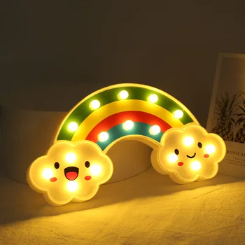 

Cute Rainbow Led Night Light Home Decoration Kids Bedroom Indoor Lighting Decor Lamp Rainbow Decor Neon Lamp Christmas Decor