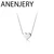 ANENJERY Мода Минималистский Гладкий В Форме Сердца Кулон Ожерелье Серебряный Цвет Милый Шарм Ожерелье Для Женщин S-N591
