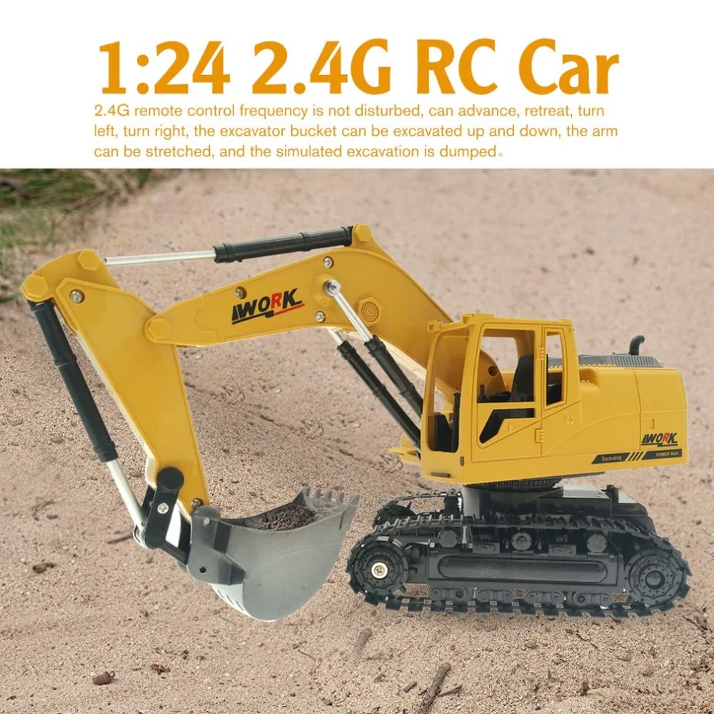 1:24 2,4G RC 8 канальный гусеничный экскаватор Лопата гусеничный Navvy Модель Строительный автомобиль игрушка имитация экскаватор подарок для детей
