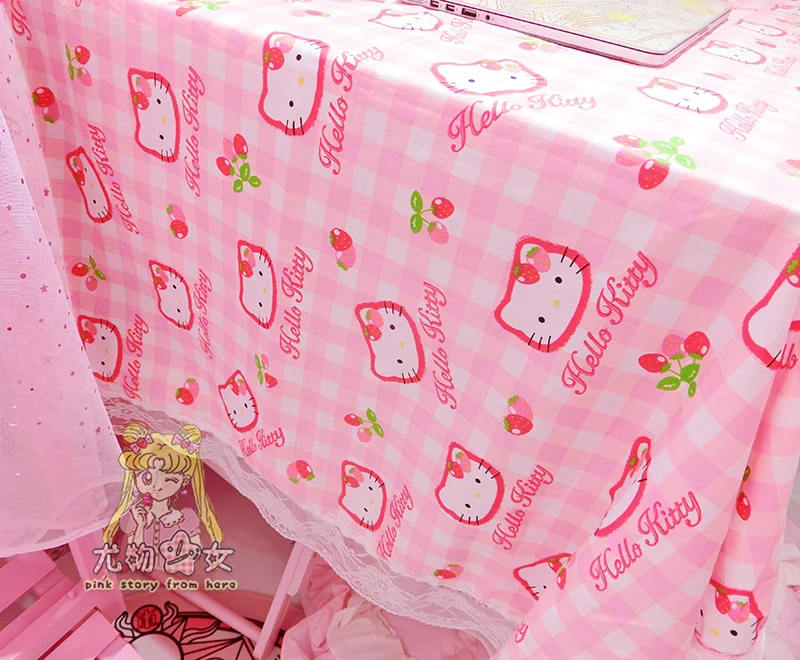  White Pink Grid Lace Tablecloth Cotton Rectangle Table Cloth Home Hotel Textile Decor 100*160cm