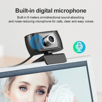 

V14 1080P HD Computer Camera USB Drive-free Web Camera, Online Lesson Live Video, Internal Microphone Computer Peripherals
