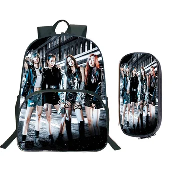 

Blackpink Jisoo Jennie Rose Lisa School Boys Girl Fashion Colourful Pattern Daily Backpack (2pcs Set/Backpack+pencil Case)