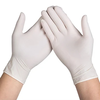 

100pcs XS-XL Disposable Latex Protective Gloves Industrial Gardens Rubber Gloves Thickening Industrial Gloves for Home Gardening