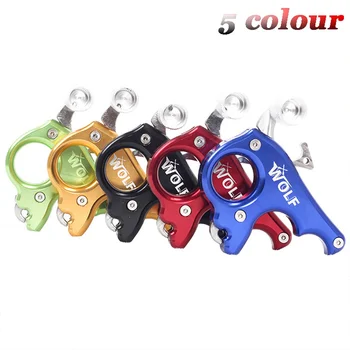 

5 Colour Bow Release Aluminum Alloy 3 Finger Stainless Steel Release Aid for Arrows for bow Archery Accessories