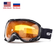 Горные лыжные очки, противотуманные, UV400, лыжные очки, очки, двухслойные, для снегохода, сноуборда, снега, спорта, защита