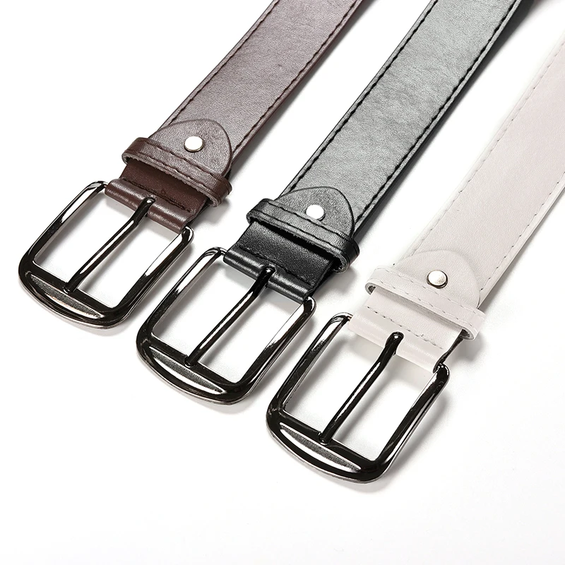 1Pcs Fashion Metal Buckle Dress Casual Leather Belt Mens Casual Leather Belts