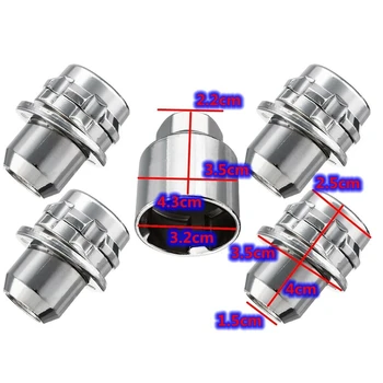 

5Pcs Aluminum Alloy Locking Wheel Bolts Nut Set for Land Rover Discovery 3 & 4/Range Rover Sport/L322 LR043820