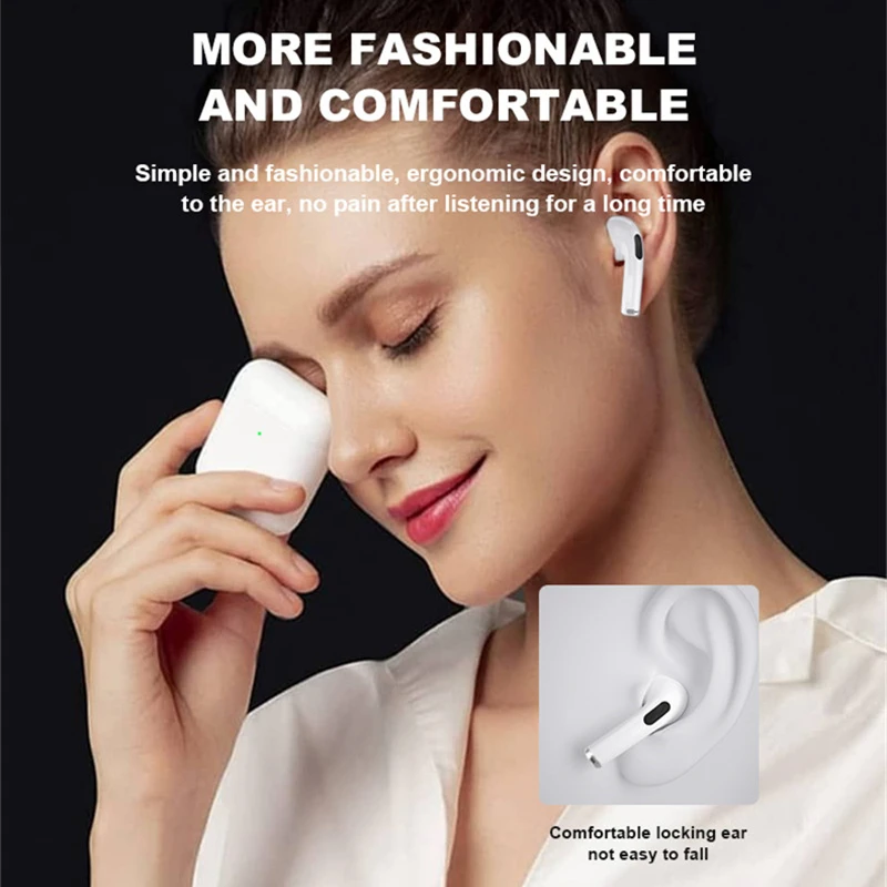 Airpodding Pro 4 Bluetooth Earphone TWS HD Call Wireless Headphones HiFi Music Earbuds Sports Runing Headset For Smart Phone