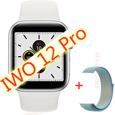 add Nylon strap IWO 12 Смарт-часы для женщин и мужчин серия 5 1:1 PCG+ ECG IP68 Водонепроницаемые Смарт-часы IWO12 для ios Iphone Android phone VS IWO 11/10 - Цвет: add Nylon strap