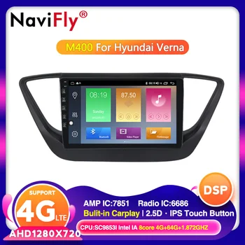 

NaviFly For Hyundai Solaris 2 2017 2018 Car Radio Multimedia Video Player GPS Navigation Android 10 2.5D IPS screen 4G LTE DSP