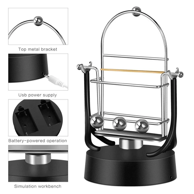 Electronic Shake Wiggle Device Perpetual Motion Machine, Perpetuum Mobile  Perpetual Motion Swinging Kinetic Art Craft Decoration (B103)