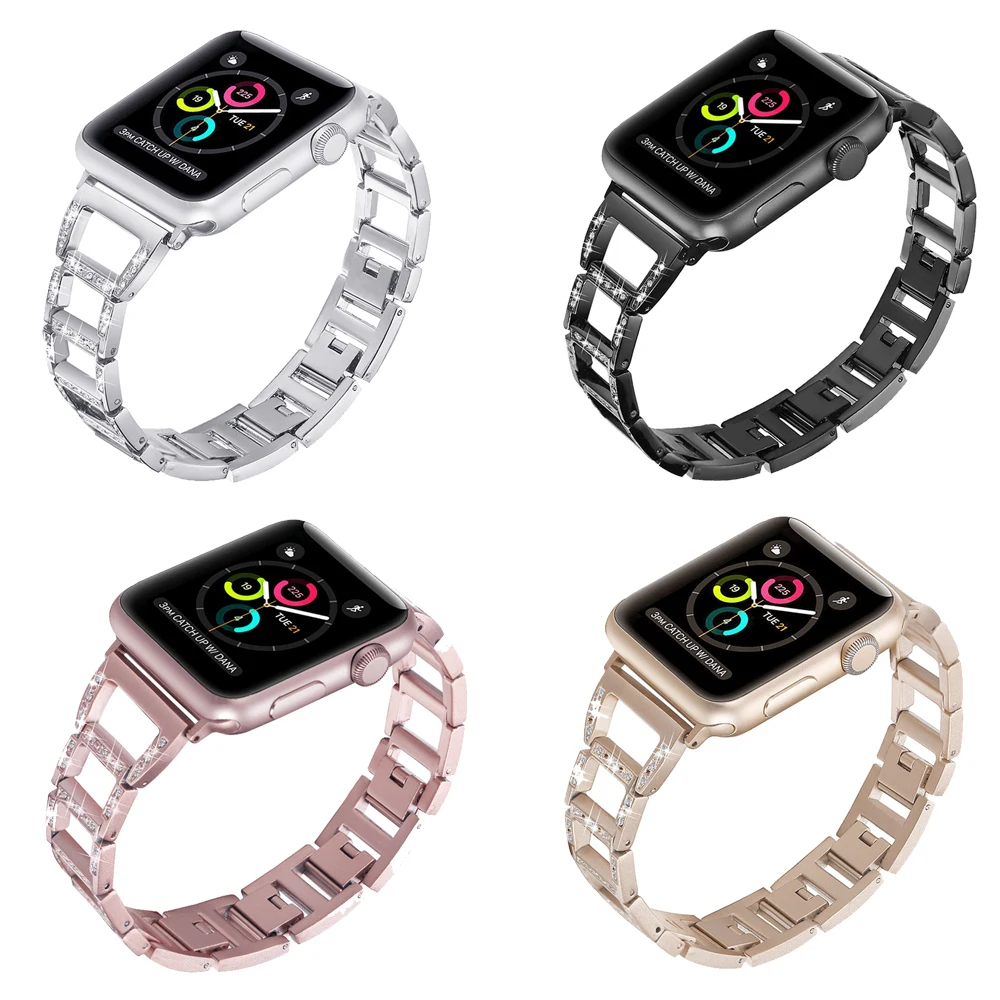 Металлический ремешок для apple Watch band 4(iwatch 5) 44 мм 40 мм apple watch 3 2 1 ремешок 42 мм 38 мм браслет из нержавеющей стали