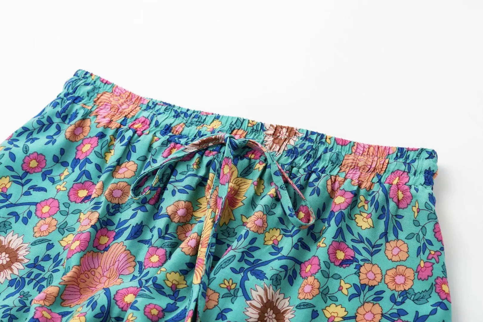 Повседневная пляжная юбка макси с эластичным поясом, женские юбки в стиле бохо, бирюзовая юбка с цветочным принтом, saia, летняя женская юбка Faldas Jupe