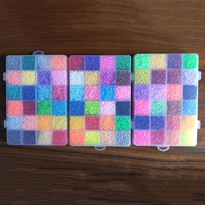 2.6mm Hama Beads 72 Colors Iron beads diy toy perler  Iron beads Kit Beads Education Toy Fuse Bead Jigsaw Puzzle 3D For Children 4