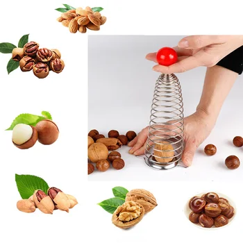 

Metal Spring Nutcracker Open Walnut Artifact Professional Walnut Open Tools Stainless Steel Nut Crackers Open