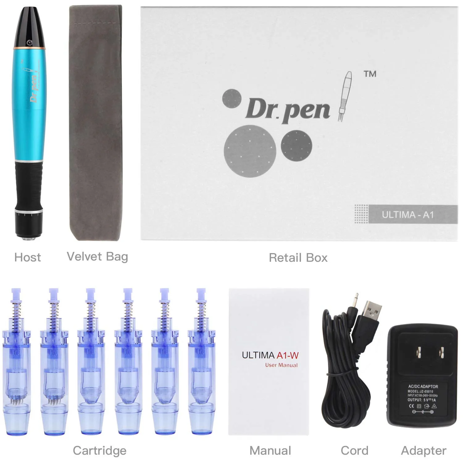 Pontas das Agulhas Sistema de Terapia de Cuidados Cartuchos de 12 Caneta Ultima Derma Pen Pin Elétrica Agulha Micro Rolling Faciais Dr. A1-c 6 Dr. caneta Ultima A1-C pontas das agulhas