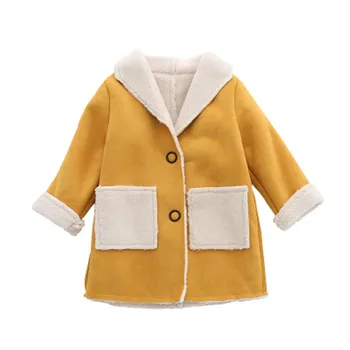 

New Autumn Spring Baby Boys Girls Coat Children Fleece Jacket For Kids Long Outerwear Girls Winter Clothes Fashion