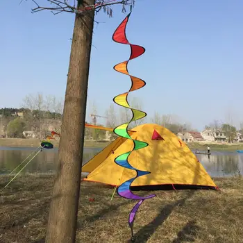 

2 pcs/ set Funny toys Camping Tent Foldable colorful Rainbow Spiral Windmill Wind Spinner baby family outdoor play game toys