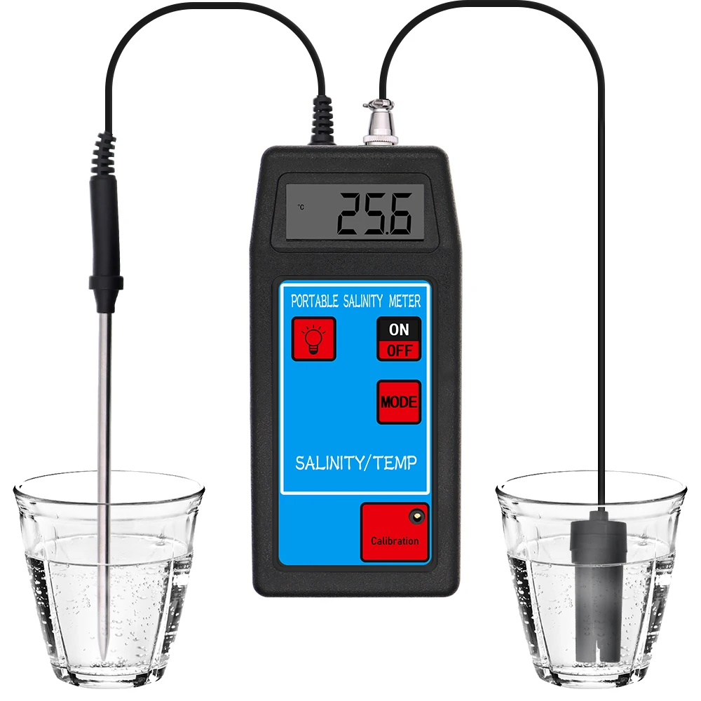 Salinity-8425 Salinity/Temp Meter Portable Measuring Food Aquarium Lab Beverages Drink Salt Concentration Meter 30% off